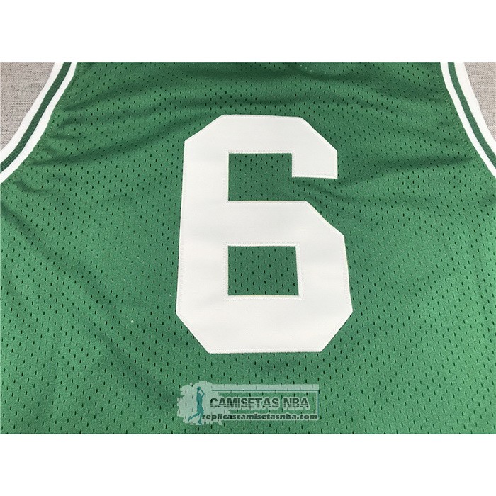 Camiseta Boston Celtics Bill Russell NO 6 Hardwood Classics 1962-63 Verde